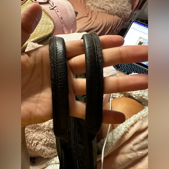 PRADA Vintage Nylon Tessuto Hand Bag Rectangle Purse Khaki Green - Picture 12 of 16